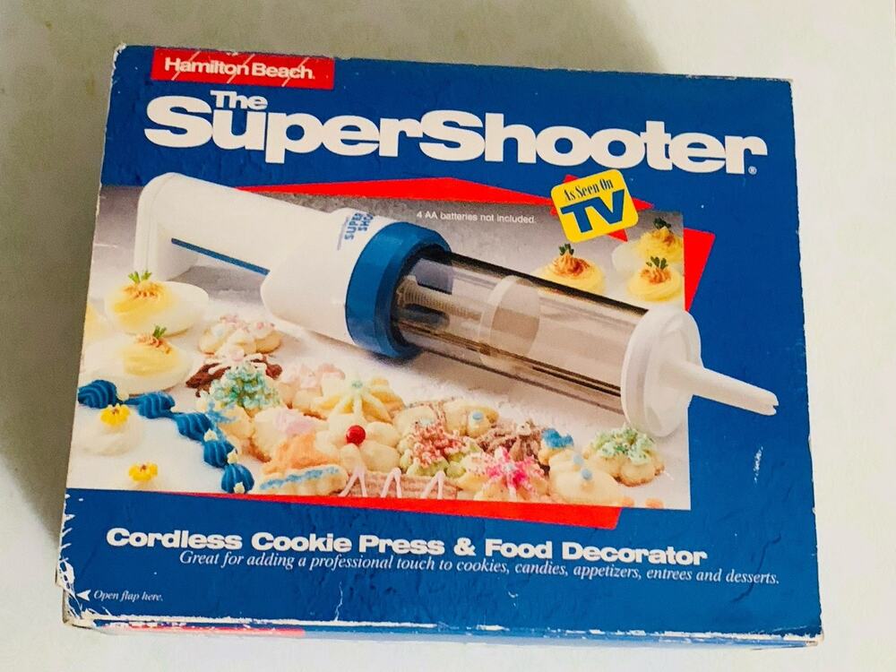 Hamilton Beach The Super Shooter Cordless Cookie Press Set MPN 80000 Tested